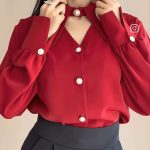 شومیز یقه دکمه خور