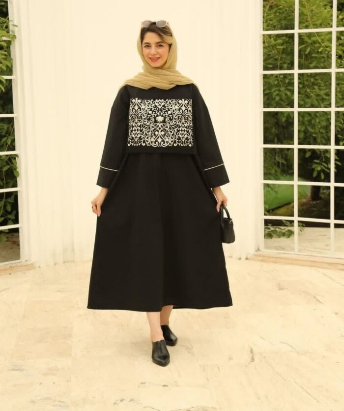 مانتو دوتیکه یقه گرد
