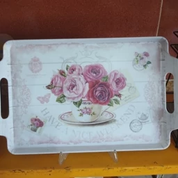 سینی گل دارمستطیل بزرگ برلیان
