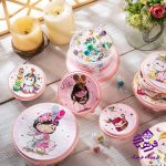 فریزری گرد گلدار2عددی