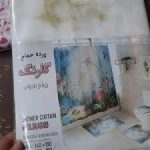 پرده حمام گلرنگ بزرگ