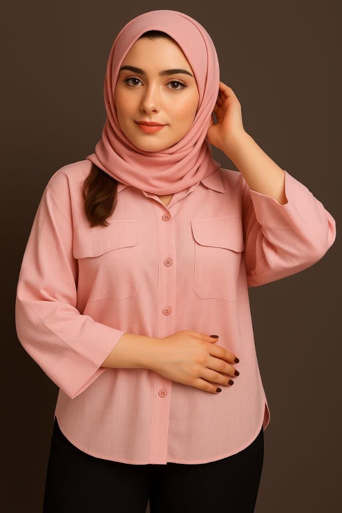 شومیز کیمونو طرح جیب - تصویر 1