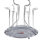 جا لیوانی گرد سینی دار کروم  روام بد