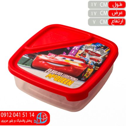 ظرف غذای ماهلین چاپدارمربع