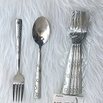 قاشق وچنگال 6تایی توپی