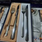 کاردوچنگال دسته استیل یونیک