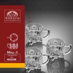 نیم لیوان ساکورا مدل می جی سه پایه  لب طلا کد 193